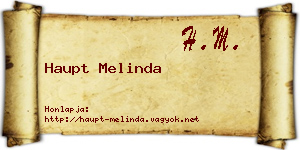Haupt Melinda névjegykártya